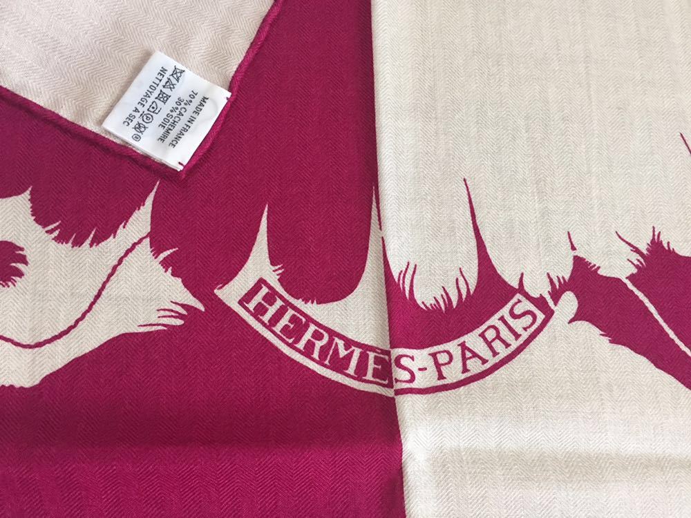 送料無料 超美品 HERMES カシミアシルク 140 スカーフ ストール Brazil Tattoo 2018年春夏コレクション 即決