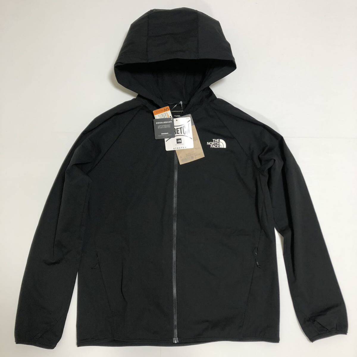 未使用 タグ付 THE NORTH FACE Sunshade Full Zip Hoodie ブラック Mサイズ ノースフェイス サンシェイドフルジップフーディ NPW22230_画像1