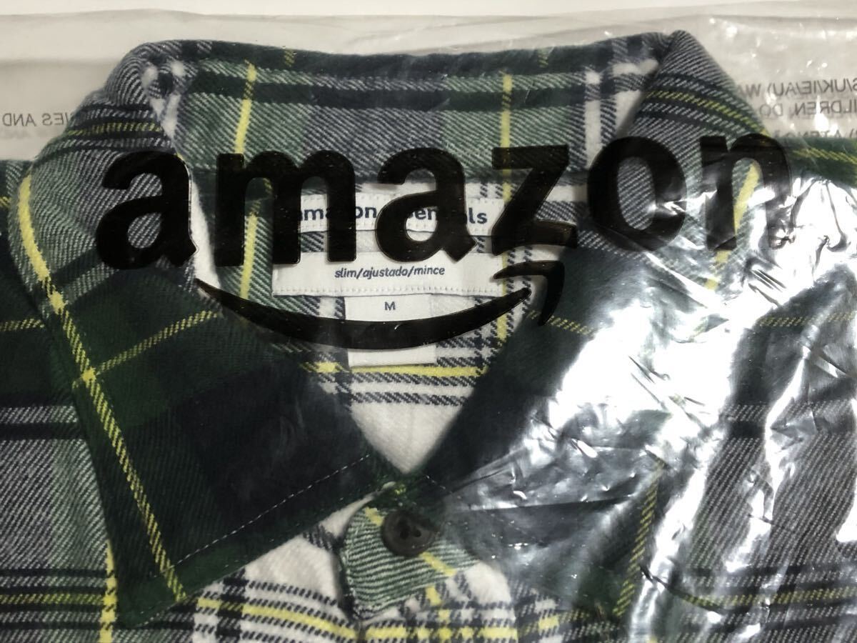 未開封 未使用 タグ付 amazon essentials 2着 フランネルシャツ チェックシャツ L 〜XL 相当 アマゾン プライベートブランド PB ネルシャツ_画像8