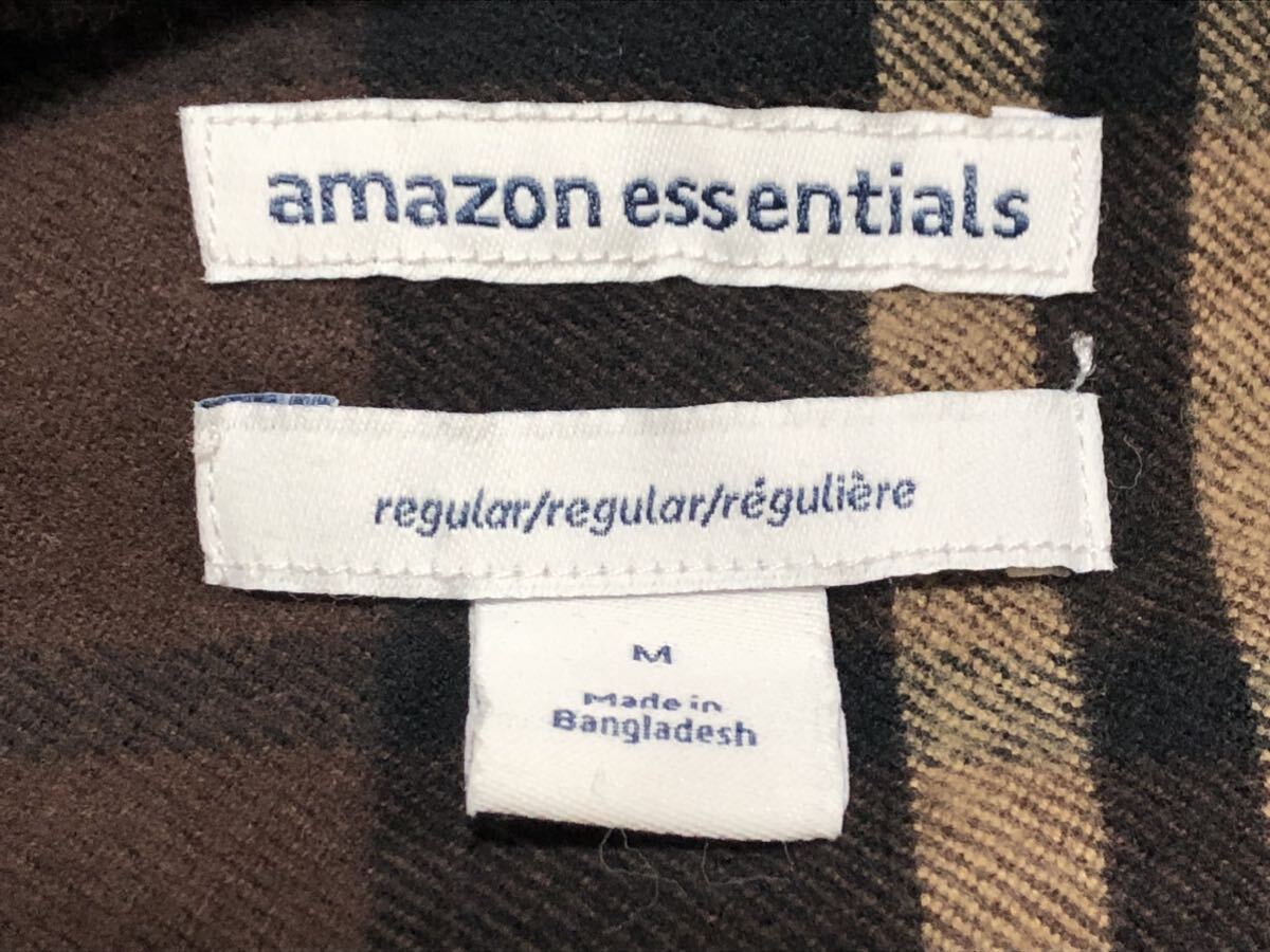 未使用 タグ付 amazon essentials 2着 フランネルシャツ レギュラーフィット L 〜XL 相当 アマゾン プライベートブランド PB ネルシャツの画像7