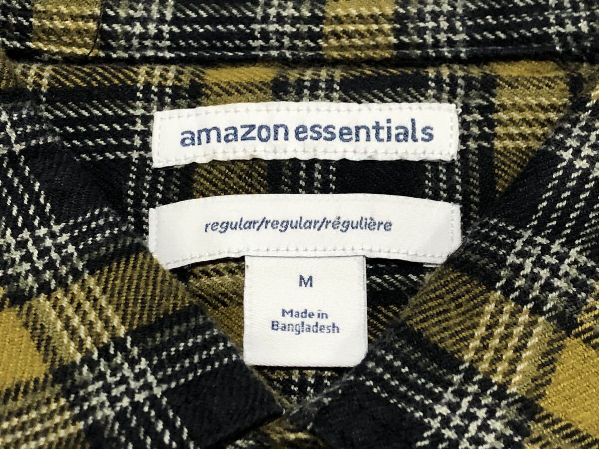 未使用 タグ付 amazon essentials 2着 フランネルシャツ スリムフィット L 〜XL 相当 アマゾン プライベートブランド PB ネルシャツの画像7