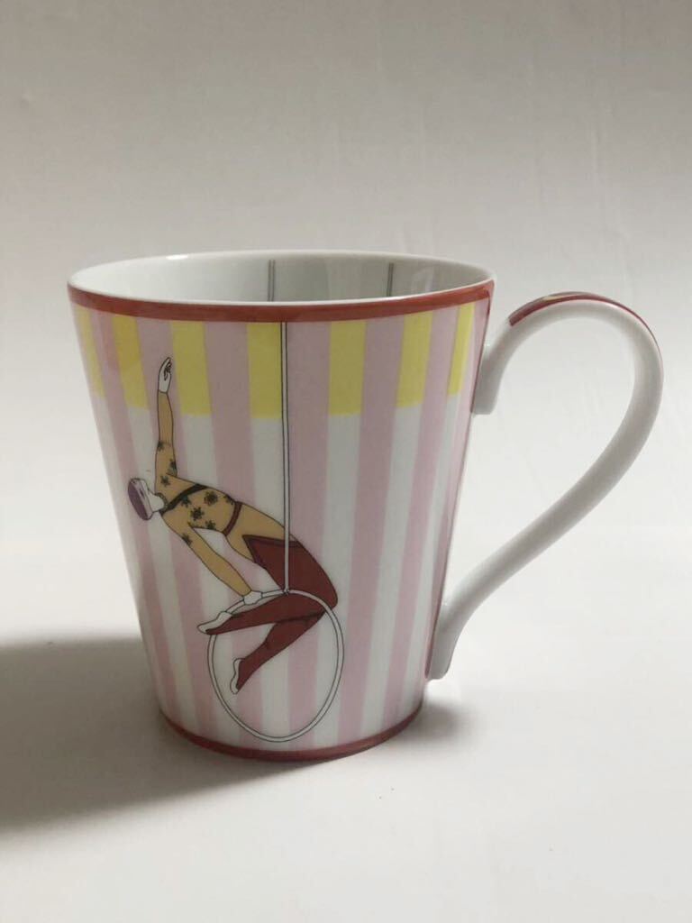 未使用 HERMES CIRCUS Mug エルメス サーカス マグカップ 食器 洋食器 コップ ショップカード リボン 箱