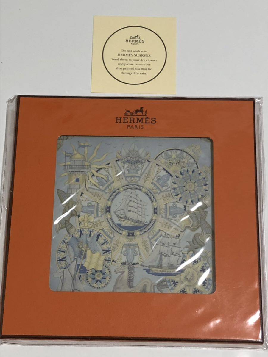 美品 HERMES L'AIR MARIN 海風 エルメス スカーフ カレ90 LAIR 美品 HERMES L'AIR MARIN 海風 エルメス スカーフ カレ90 LAIR