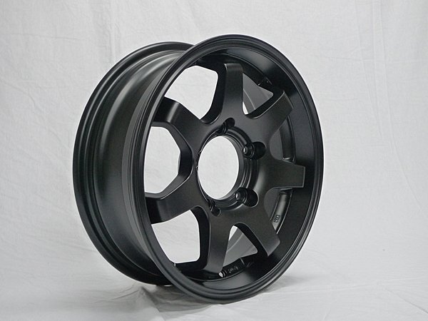 【4本組】【希少】ジムニー(JB64 JB23 JA11系) MUD-SR7 16インチ×5.5J+20 艶消し黒×OPEN COUNTRY R/T 185/85R16 ホワイトレターの画像3