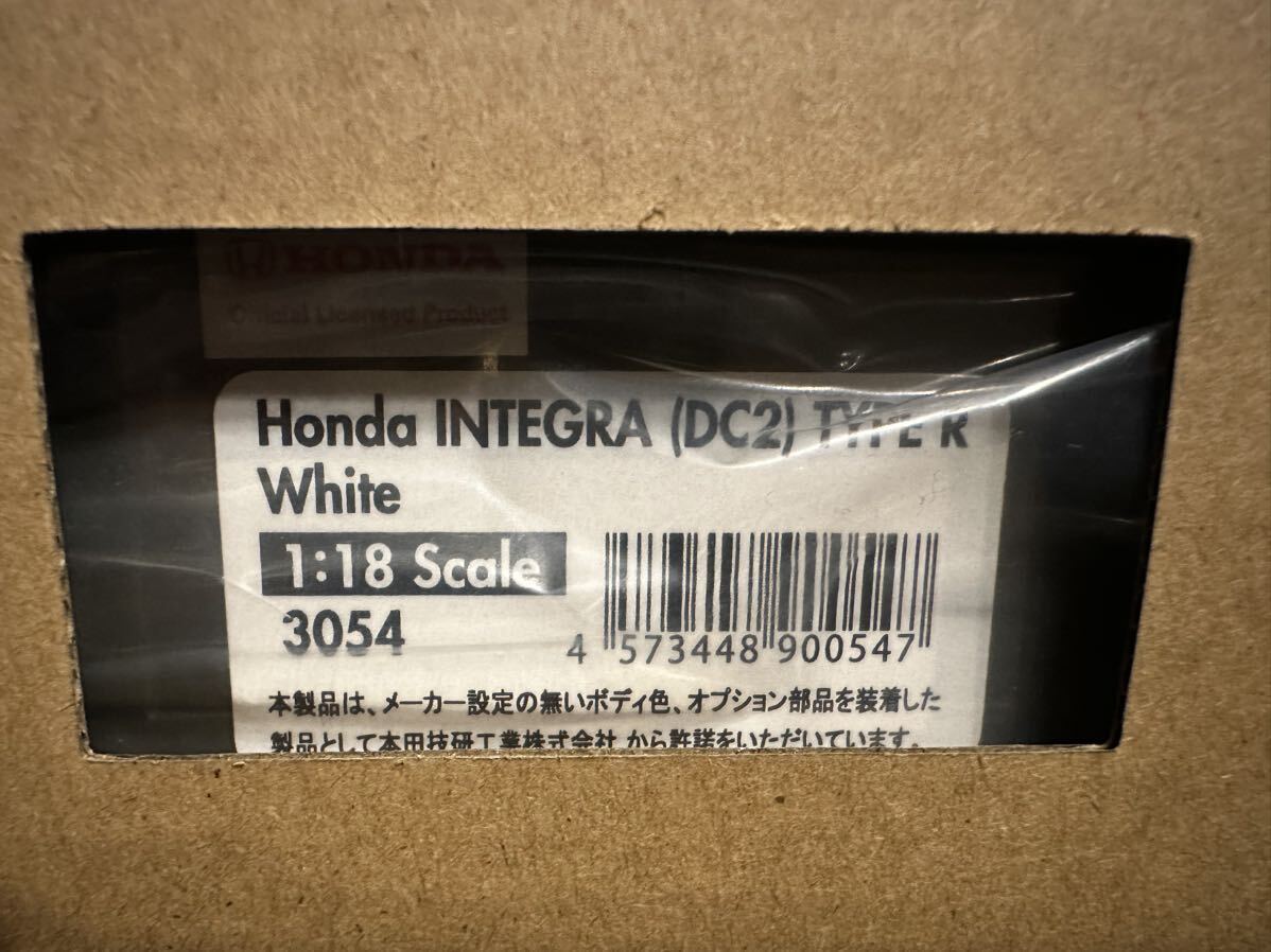 [新品] 1/18 IG3054 Honda INTEGRA (DC2) TYPE R Whiteイグニッションモデル ignition model ホンダ インテグラ タイプR spoon 無限の画像9