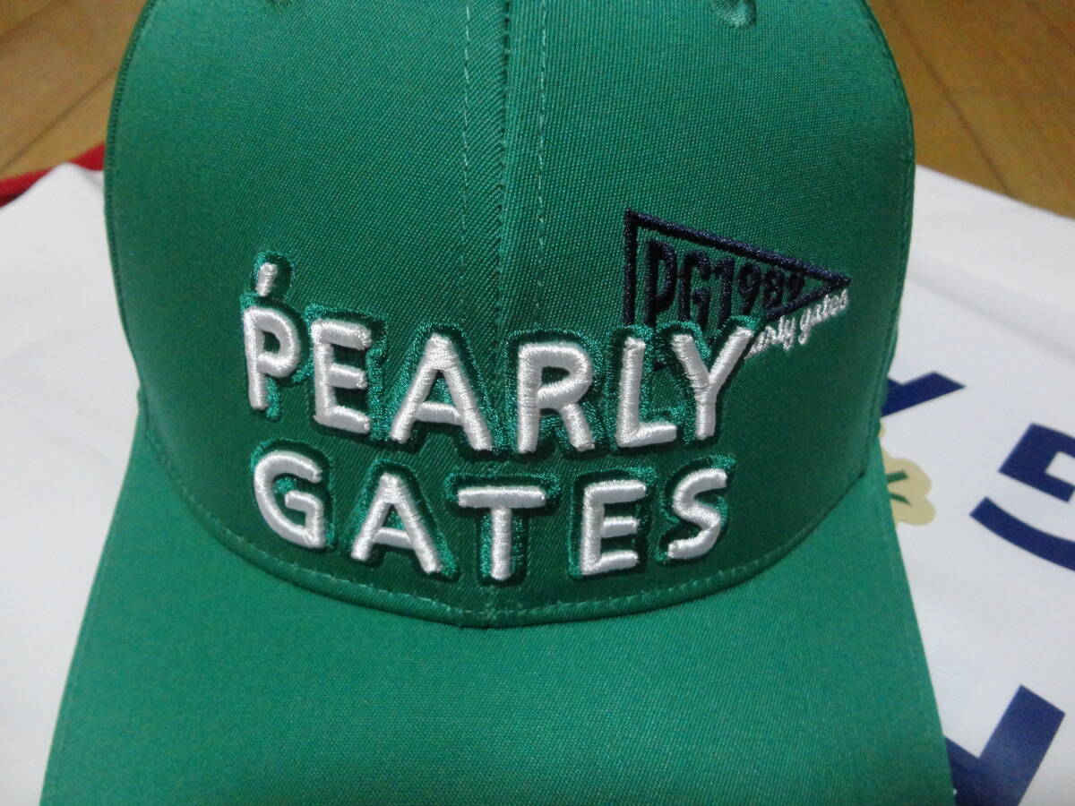 ★　パーリーゲイツ PEARLY GATES ツイルキャップ　＜フリーサイズ＞　グリーン　★_画像5