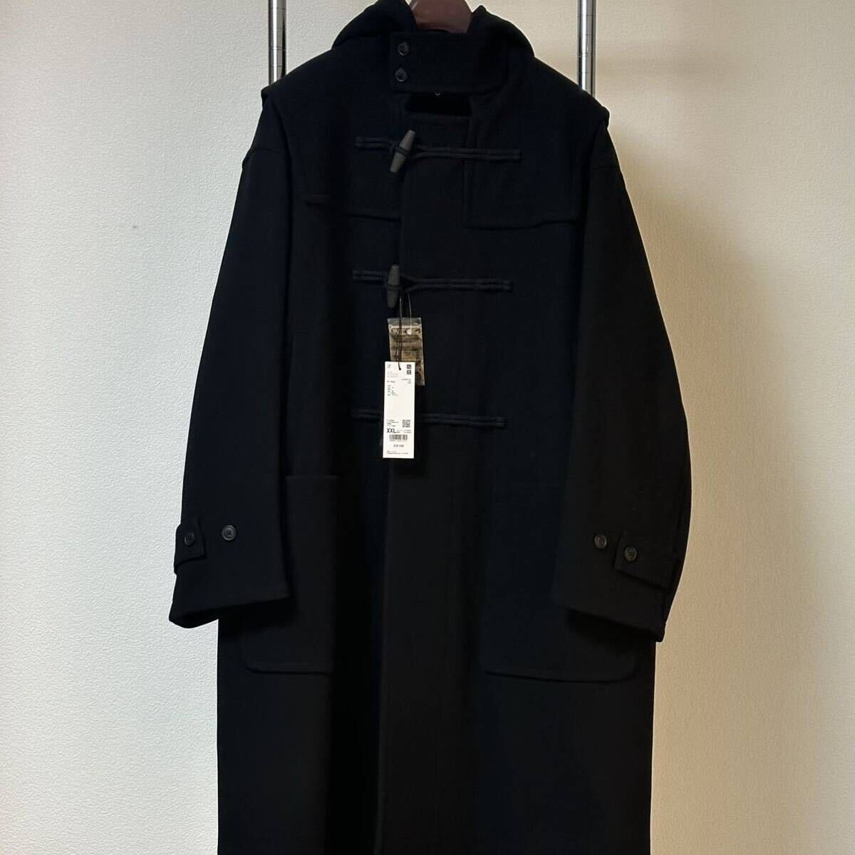 UNIQLO ユニクロ+Jウールオーバーサイズダッフルコート 09BLACK XXL