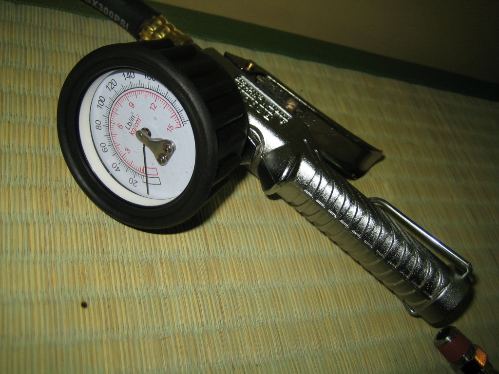 L53 gauge attaching air pump ( air gauge * tire gauge )! new goods 