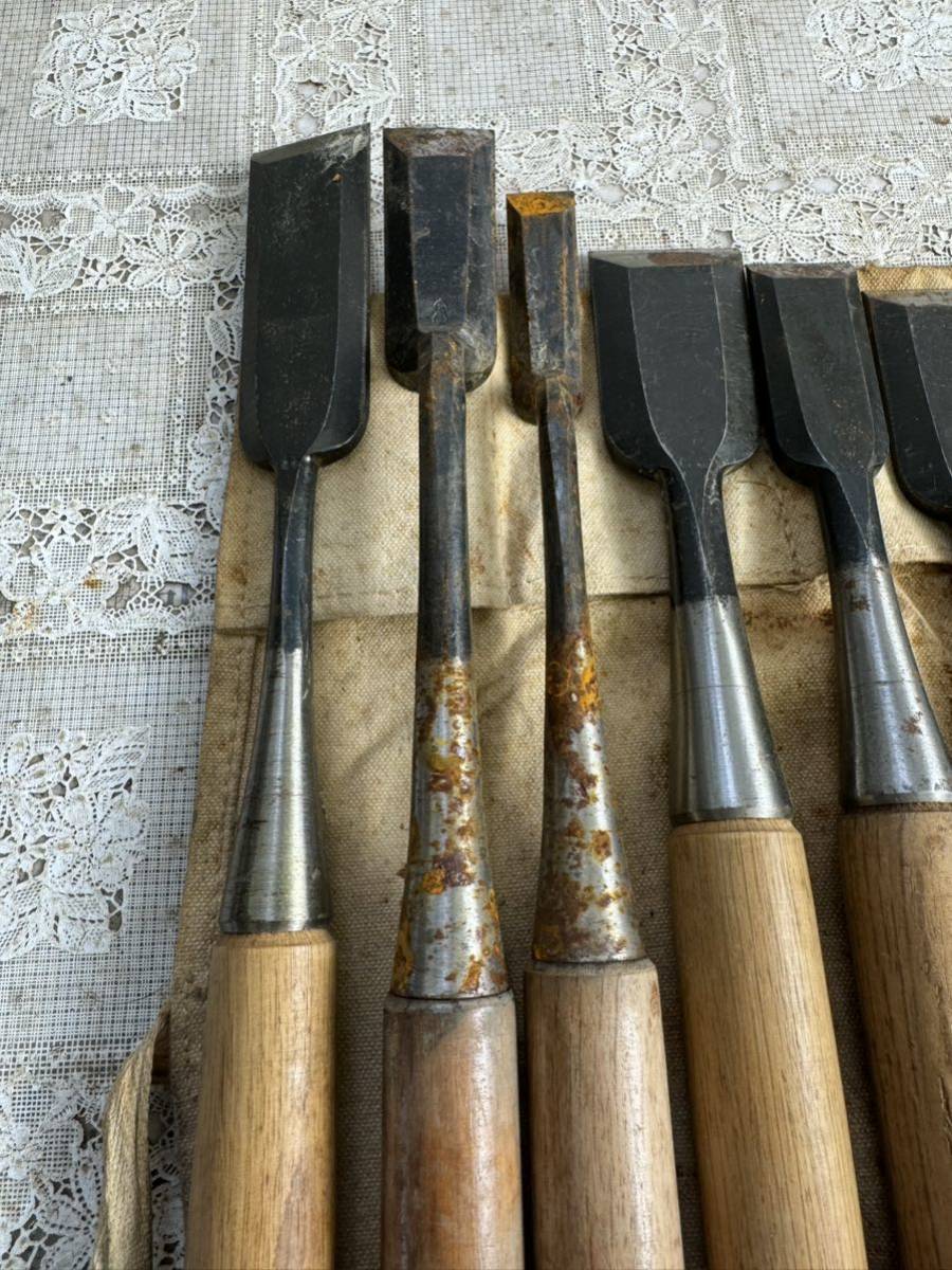 ノミのみ鑿古道具大工道具木工13本セット在銘有現状中古品-鑿刀 ノミのみ鑿古道具大工道具木工13本セット在銘有現状中古品-鑿刀