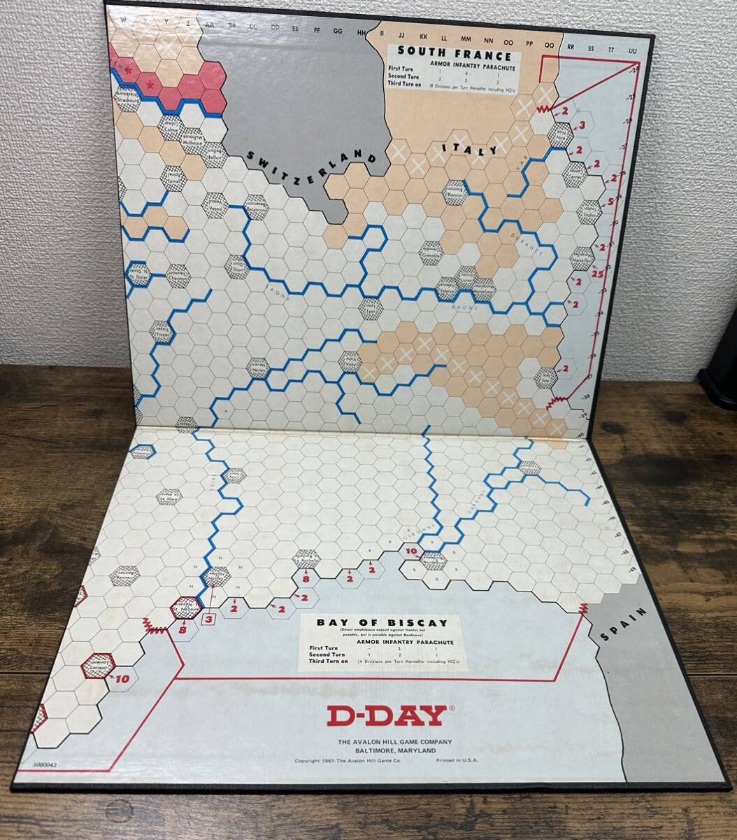 ★【送料無料！】当時物 ホビージャパン D-DAY アバロンヒル ノルマンディ上陸作戦 シュミレーションゲーム レトロゲーム ウォーゲーム★_画像6