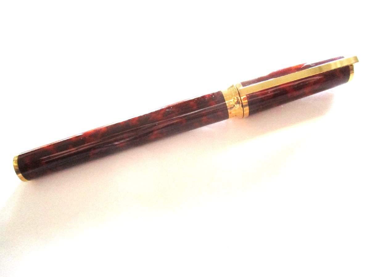 * Tochigi shop![ST.Dupont( Dupont )] Monpal nas Brown marble pen .(K18(750)) fountain pen *