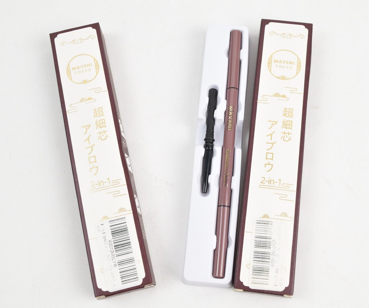 2723-24B0439*ma red Maveni * super small core eyebrows pencil 2 pcs set superfine brush attaching .... eyebrows same color pen sill attached 05/06