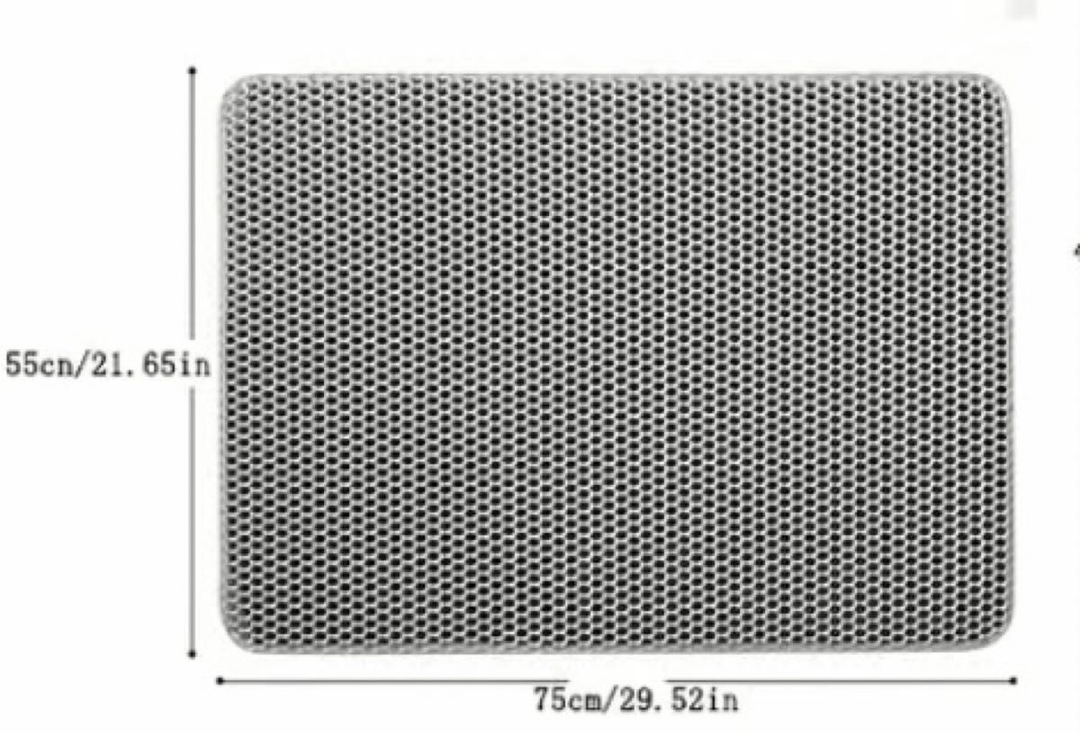 猫砂マット 砂取りマット　猫 トイレ 砂飛び散り防止 55×75cm カーキ