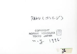  Yokosuka . light print [bo vintage 2] gelatin silver print reverse side . autograph, year chronicle 1996 29.5×24 Noriaki Yokosuka