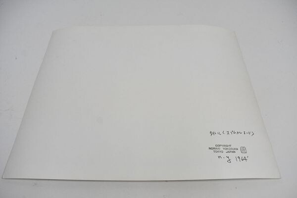  Yokosuka . light print [ Optical nude ] gelatin silver print autograph 28×35.5 1964 year Noriaki Yokosuka