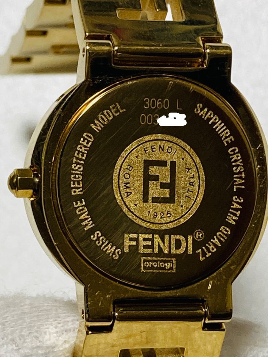 良品　FENDI フェンディ　ゴールド　1pダイヤ付き　レディース腕時計