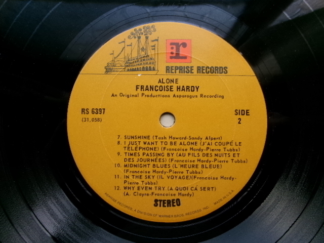 USA盤　フランソワーズ・アルディ　Francoise Hardy Alone　1970年　LP_画像6