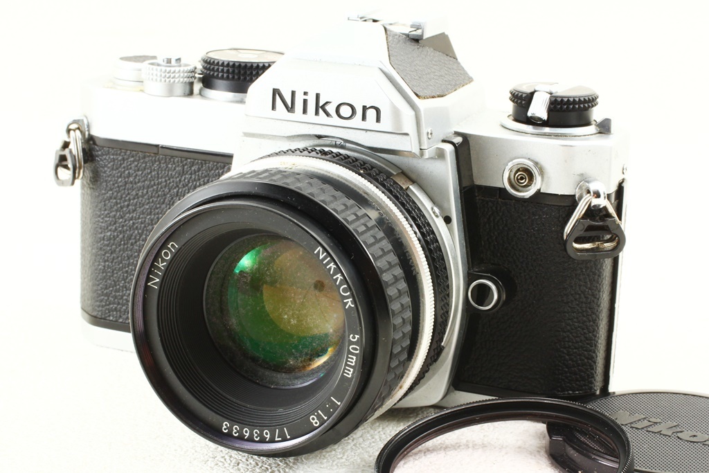 ジャンク品◆NIKON ニコン FM Ai NIKKOR 50mm F1.8◆一眼レフフィルムカメラ/A3388_外観、ジャンク品コンディション！