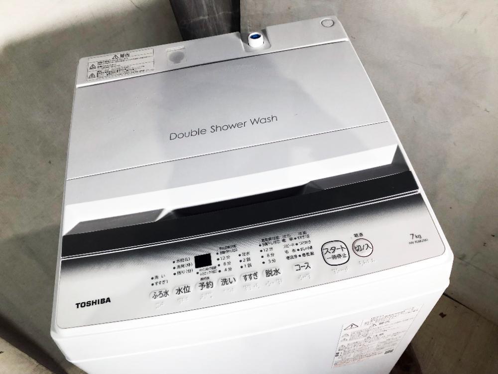 送料無料★2023年製★極上超美品 中古★東芝 7㎏ Wシャワー洗浄でしっかり洗う！スピードコース搭載！洗濯機【AW-7GM2】D1FK_画像2