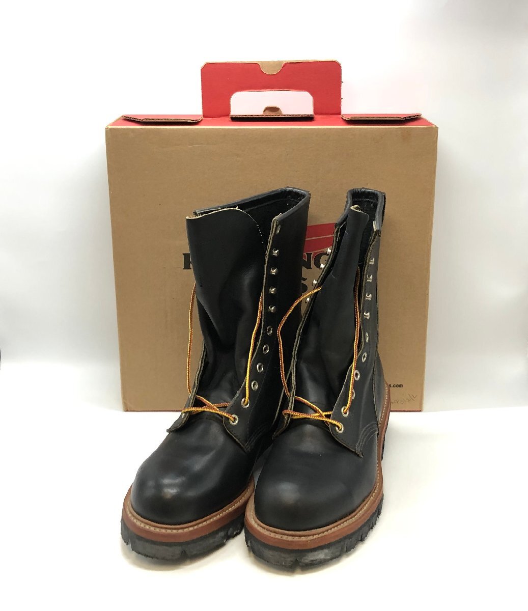 REDWING/レッドウィング ロガーブーツ 2218 サイズ:26cm 編み上げ ブラック ☆良品☆[76-0325-N4]_画像1