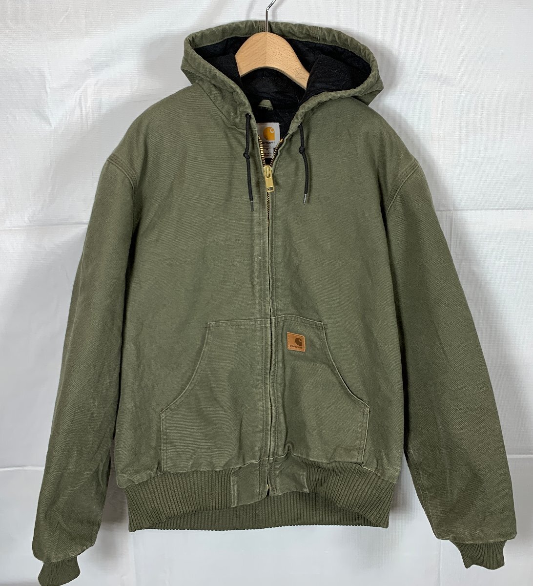 Carhartt カーハート Active Jacket アクティブジャケット カーキ J130 ARG サイズ:M ☆良品☆[66-0328-O9]の画像1