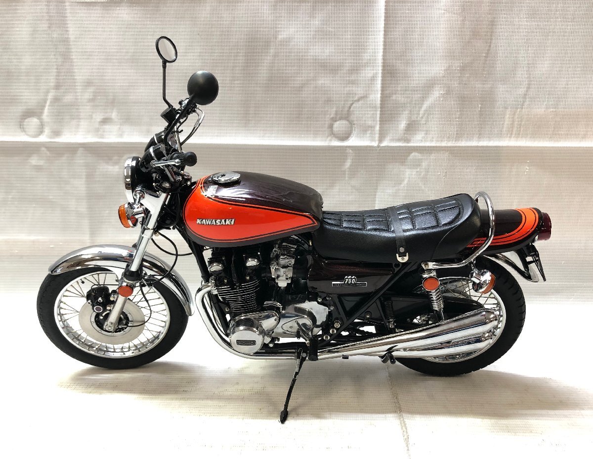 YAMATO やまと Kawasaki Z2 750RS 1/6スケール ミュージアムモデル カワサキ ミニカー 自動車 バイク模型【ジャンク・現状品】[37-0323-N3]の画像3