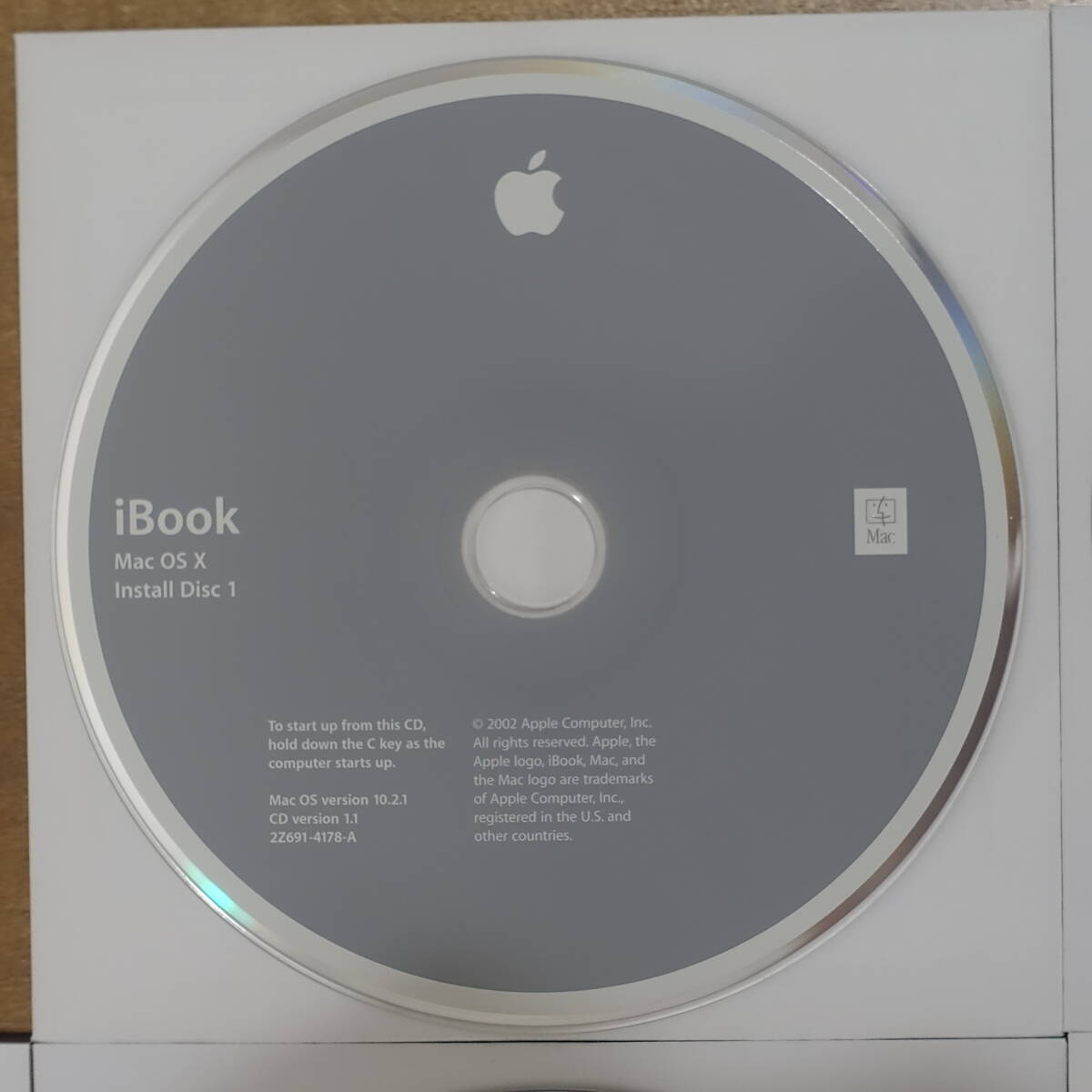 Apple ibook Mac OS X version 10.2.1 install диск 5 листов комплект 