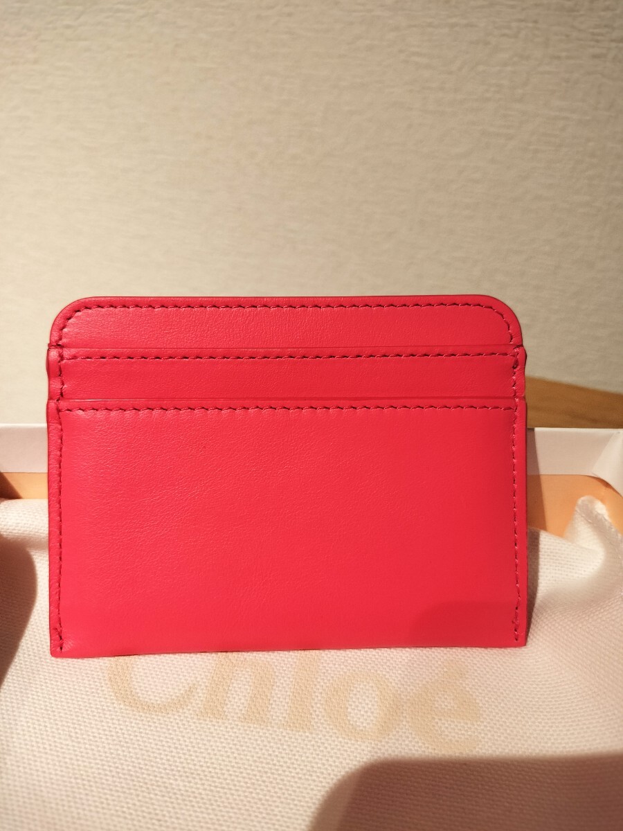  Chloe CHLOE SENSE pass case card holder card-case box equipped regular price 50,600 jpy pink Chloe sense leather leather 