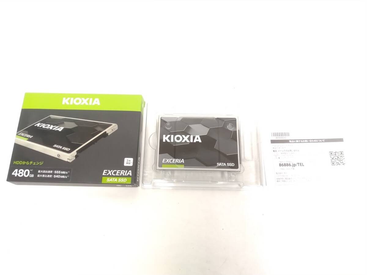 《送料無料》キオクシア KIOXIA 内蔵 SSD 480GB 2.5インチ 7mm SATA 国産BiCS FLASH TLC 搭載 EXCERIA SSD-CK480S/N_画像1