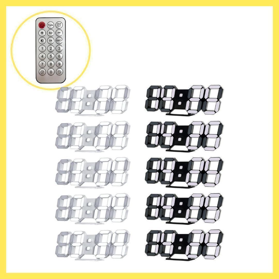【新品・未使用】LED 時計 デジタル インテリア 韓国 10点セットsm584_画像1