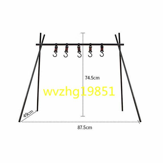 ハンキングラック キャンプ三角シェルフ　ハンガーラック　トッププレート 2点セット　アルミ合金製　折り畳み キャンプシェルフ 置台_画像10