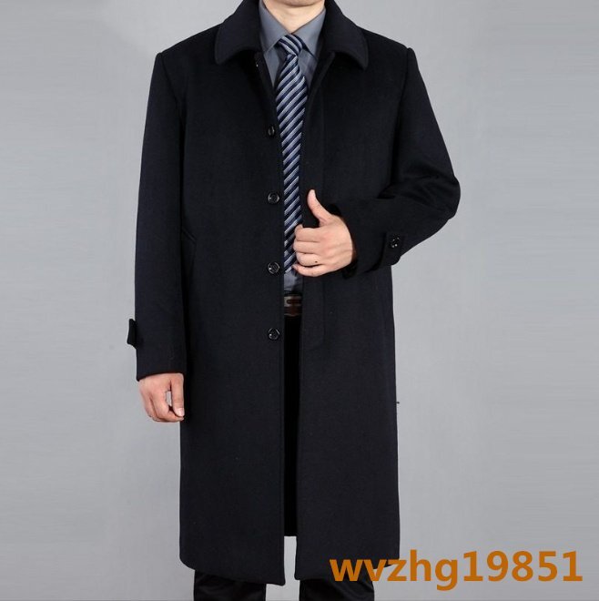 新品メンズ ロングコート高品質 ウールコート ステンカラーコート 紳士 ラシャ ジャケット ビジネス 大きいサイズあり 2XL