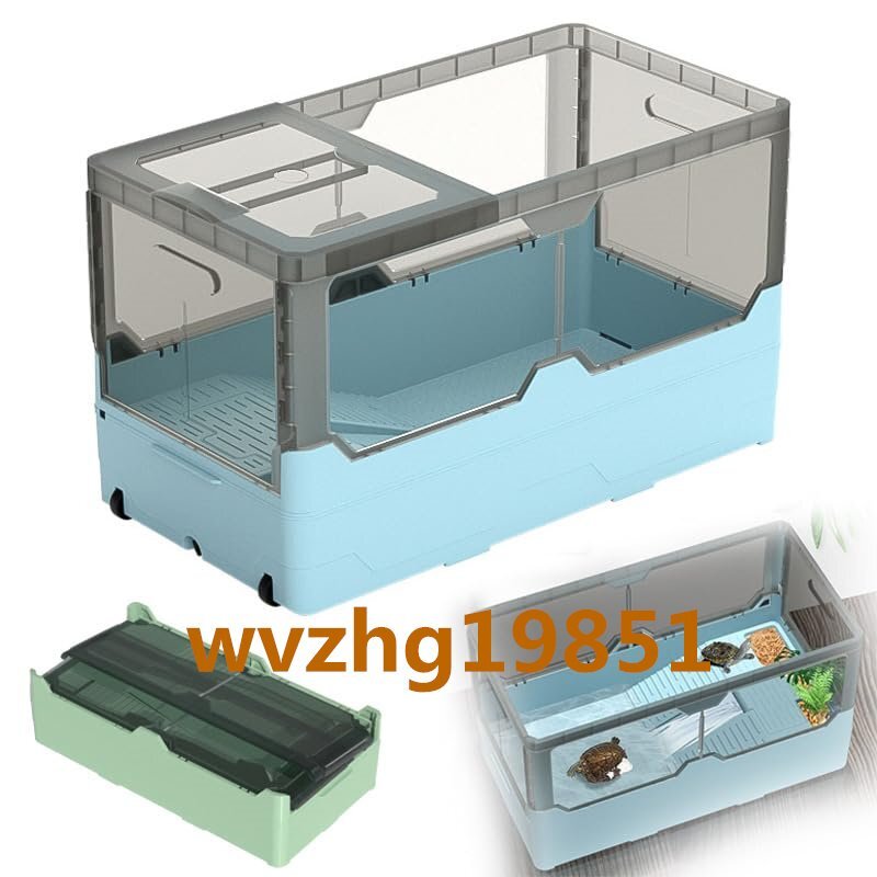  turtle aquarium cover attaching turtle breeding for aquarium folding .. prevention with casters . water change easy water inserting pump built-in activated charcoal bottom .. less sound .. water M blue 