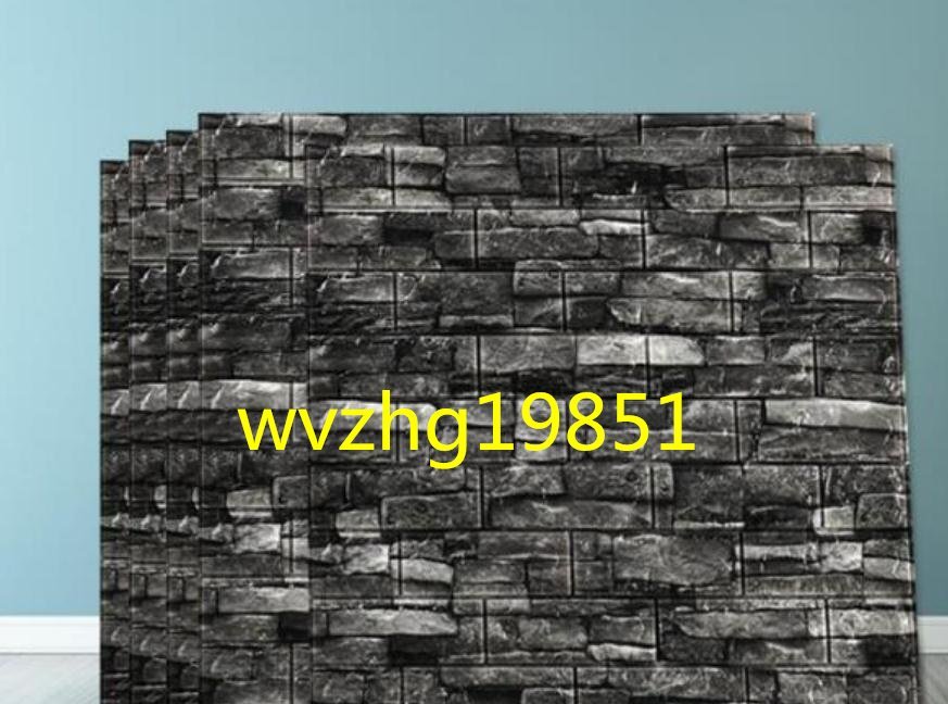 高品質 50枚 70x77cm 背景壁 3D立体レンガ模様壁紙 防水 汚い防止 カビ防止 ZCL990_画像1