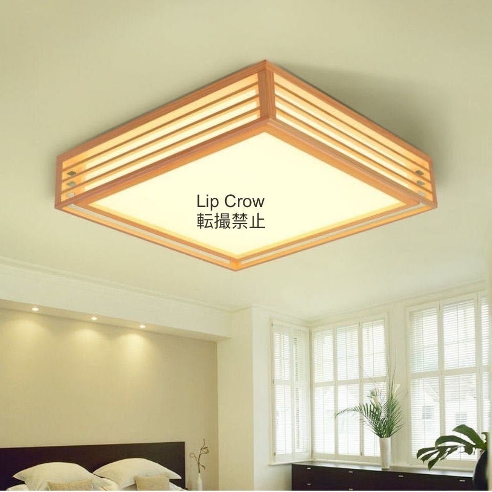 LEDシーリングライト 正方形 木製ランプ ベッドルーム ロマテック雰囲気 リビングルーム 寝室 天井照明　_画像4