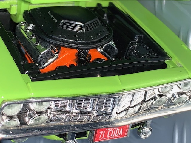 1971プリムス クーダ1/24 クラシックメタルワークス製 Plymouth HEMI Cuda中古の画像8