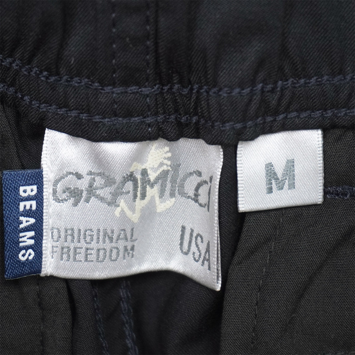 GRAMICCI × BEAMS 別注 クロップドスラックス【M】ネイビー グラミチ ビームス スラミチ ストレッチ テーパード ベルト脱着 GMP-18S113_画像7