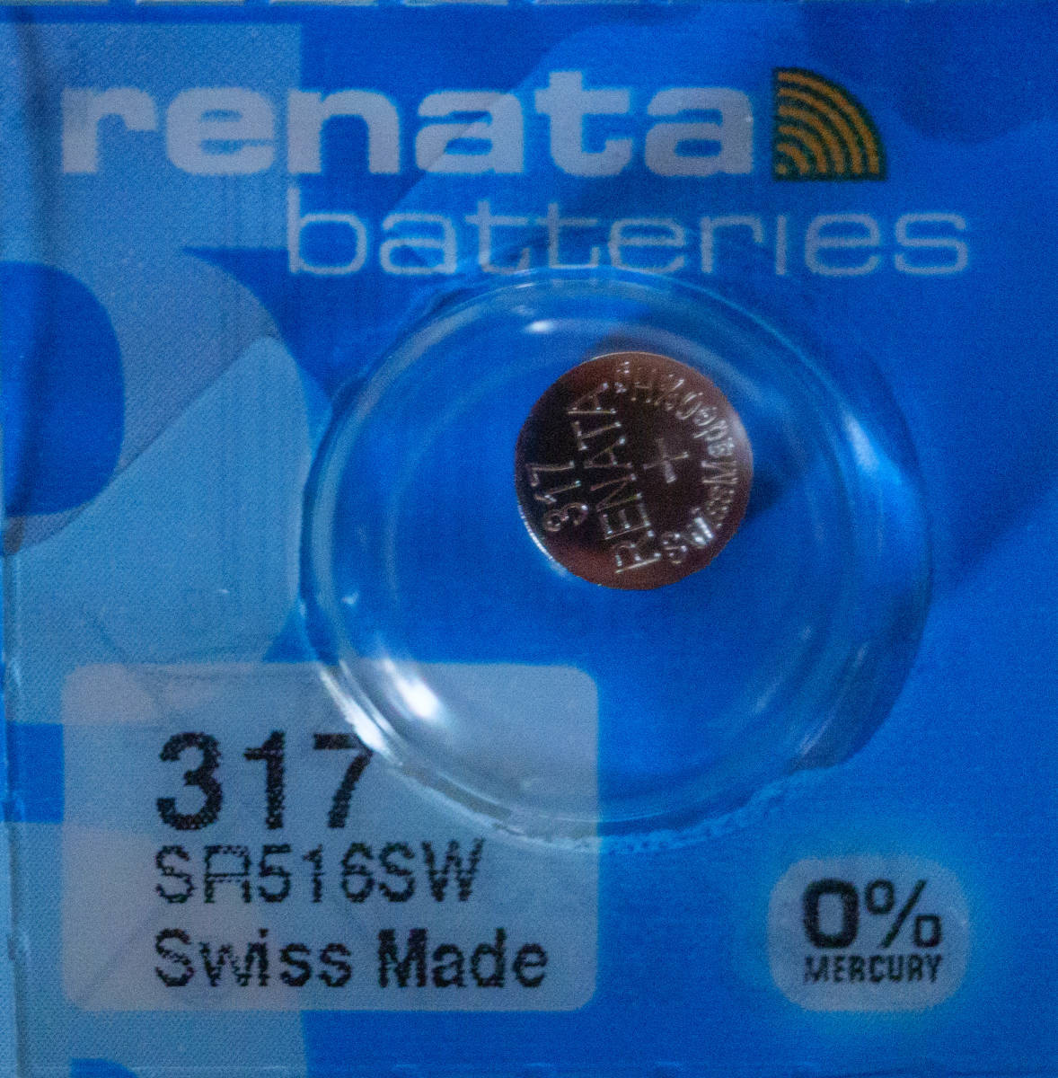 ●即決【送料63円】1個180円 スイス製RENATA 317(SR516SW) 酸化銀電池 使用推奨期限：2026年10月●_画像1