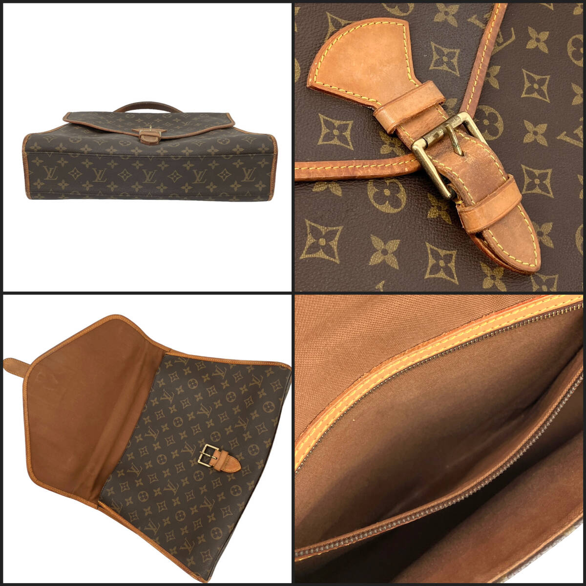 1円スタート ルイヴィトン ビバリー モノグラム M51121 SL0943 ビジネスバッグ ハンドバッグ ブラウン Louis Vuitton ブランド_画像8