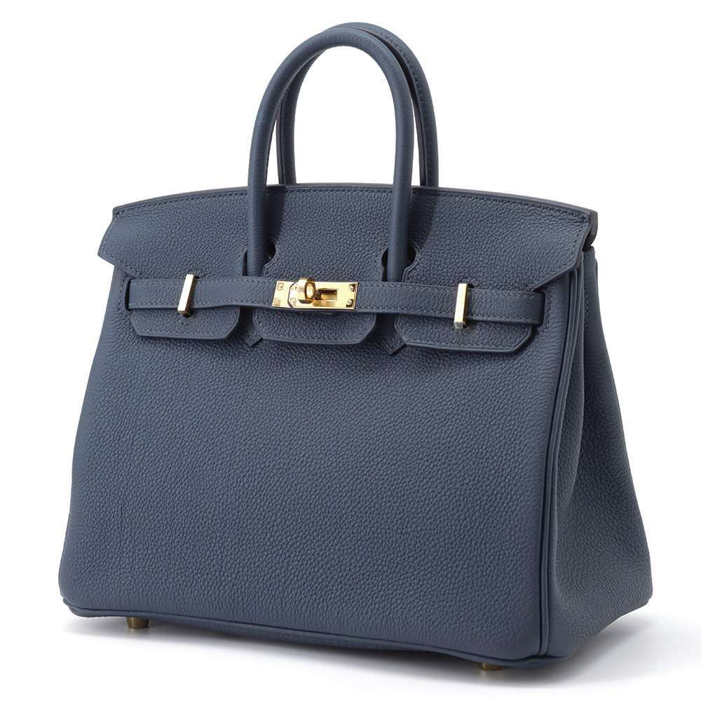 エルメス バーキン25 ブルードプリュス/ゴールド金具 トゴ B刻印 HERMES Birkin ハンドバッグ