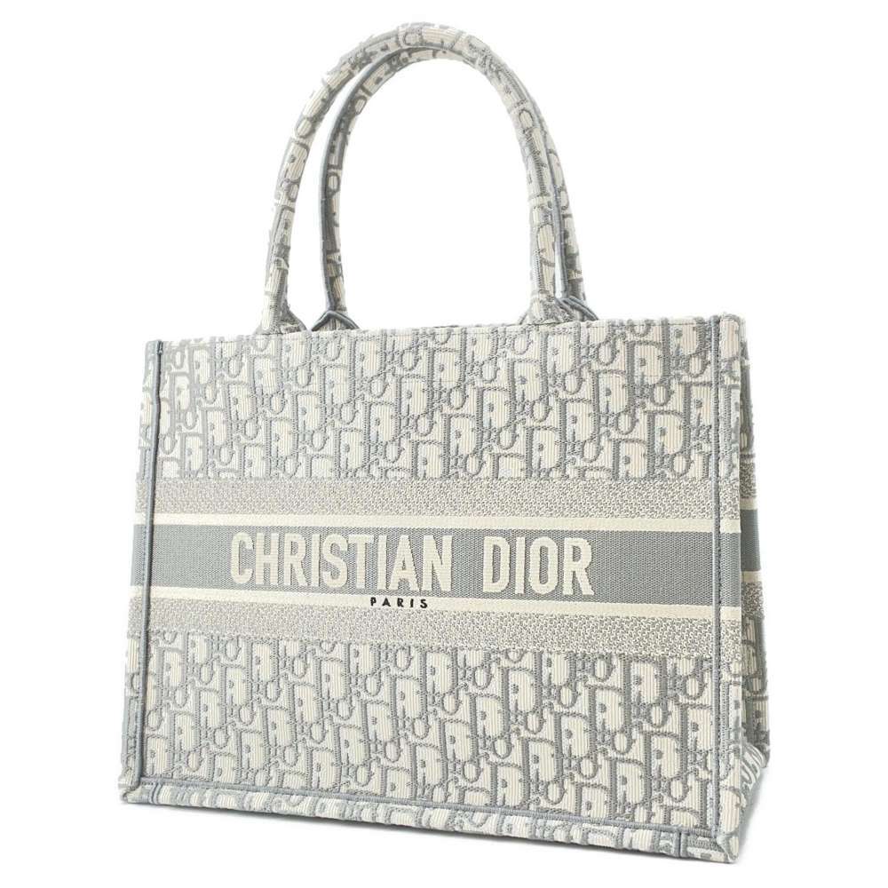 クリスチャン・ディオール トートバッグ ブックトート ミディアム M1296ZRIW Christian Dior グレー 【安心保証】