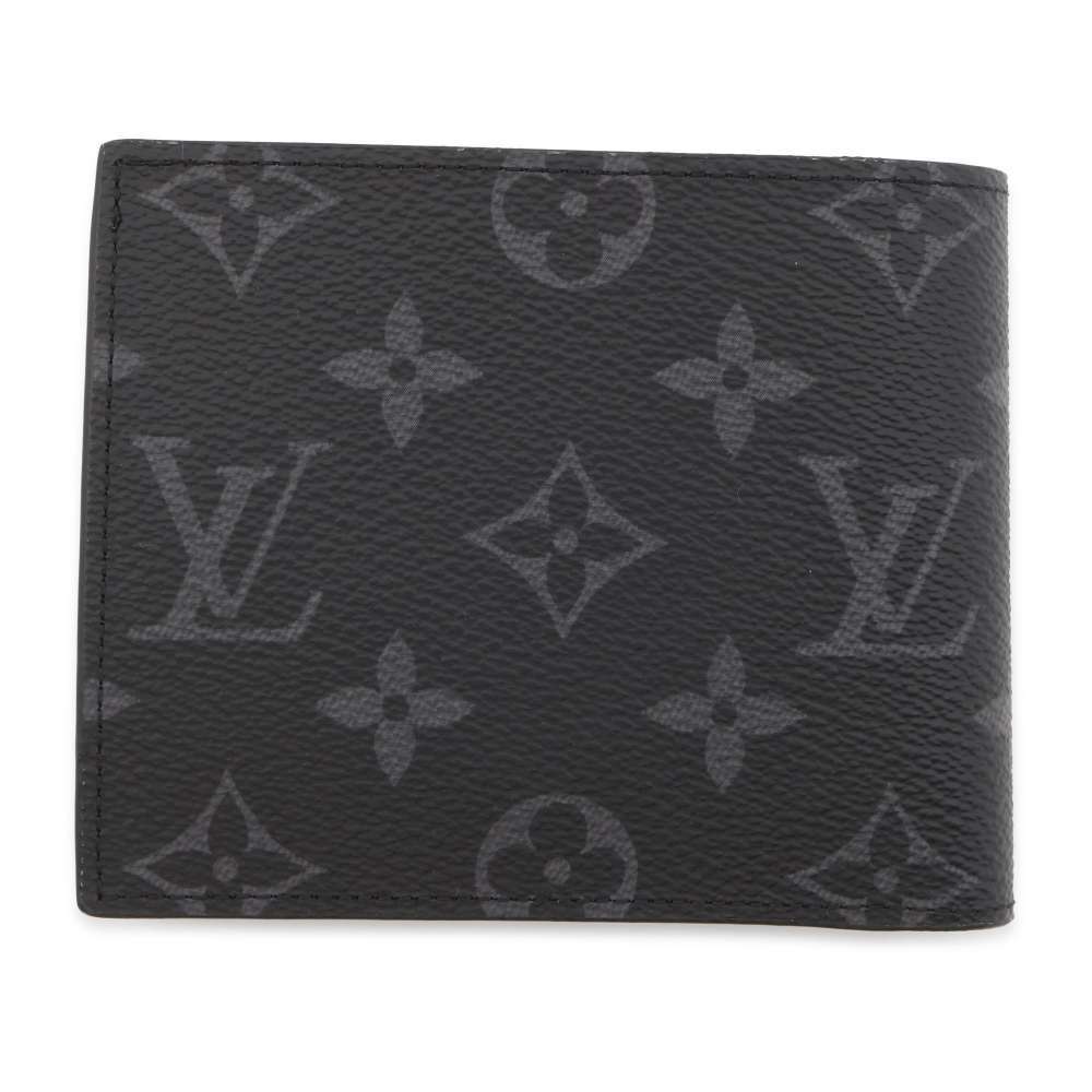 ルイヴィトン 二つ折り財布 モノグラム エクリプス ポルトフォイユ・マルコ NM M62545 LOUIS VUITTON メンズ 黒の画像3