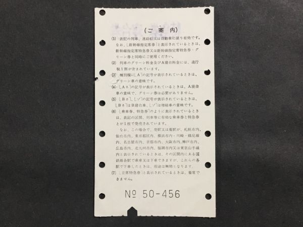 古い切符＊JNR 特急券・寝台券 あさかぜ 下関から東京まで 5800円 下関駅発行 昭和52年 軟券＊鉄道 資料_画像2