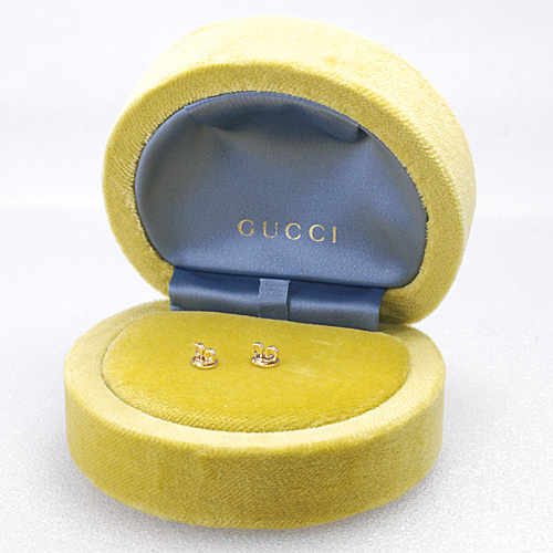 グッチ GUCCI Au750 ピアスのキャッチ/キャッチのみ 0.8g K18YG ゴールド ノンポリッシュ品(14670)_画像1