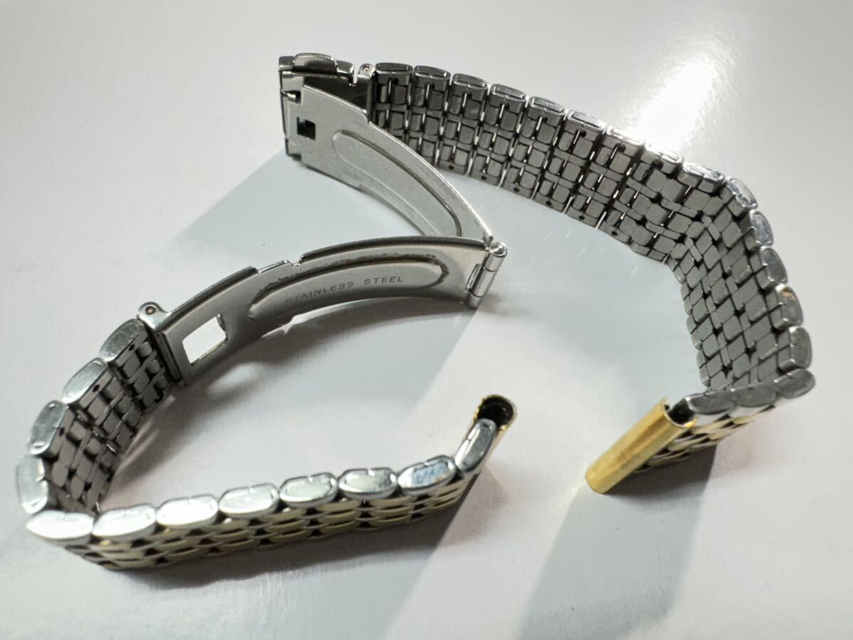 オメガ ステンレスベルト 18mm幅　OMEGA stainless steel bracelet コンビカラー　全長約17cm 113-1_画像10