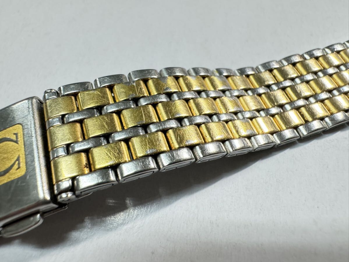 オメガ ステンレスベルト 18mm幅　OMEGA stainless steel bracelet コンビカラー　全長約17cm 113-1_画像4