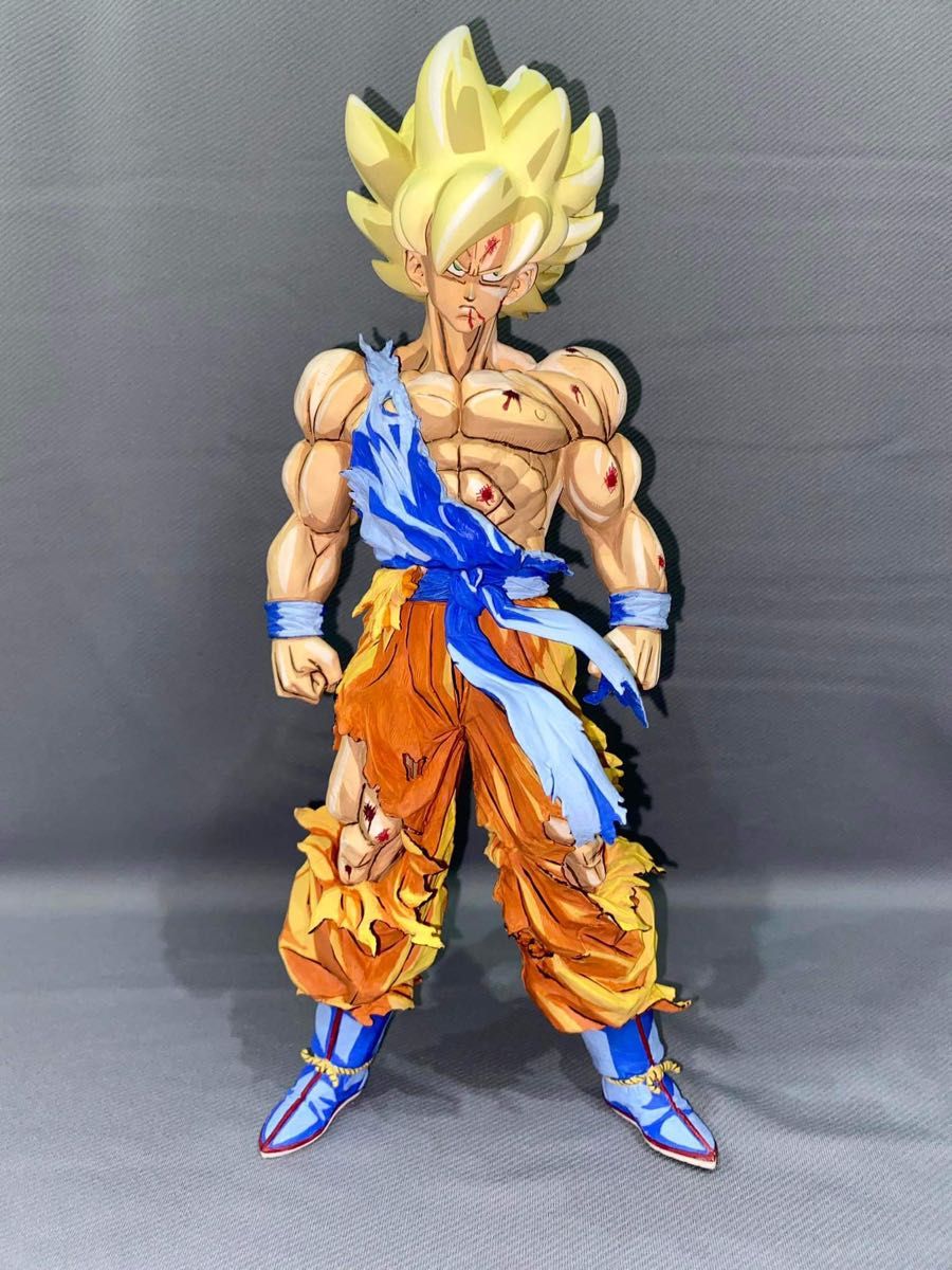 ドラゴンボールVSオムニバスC賞超サイヤ人孫悟空フィギュアリペイント 二次元彩色 作品