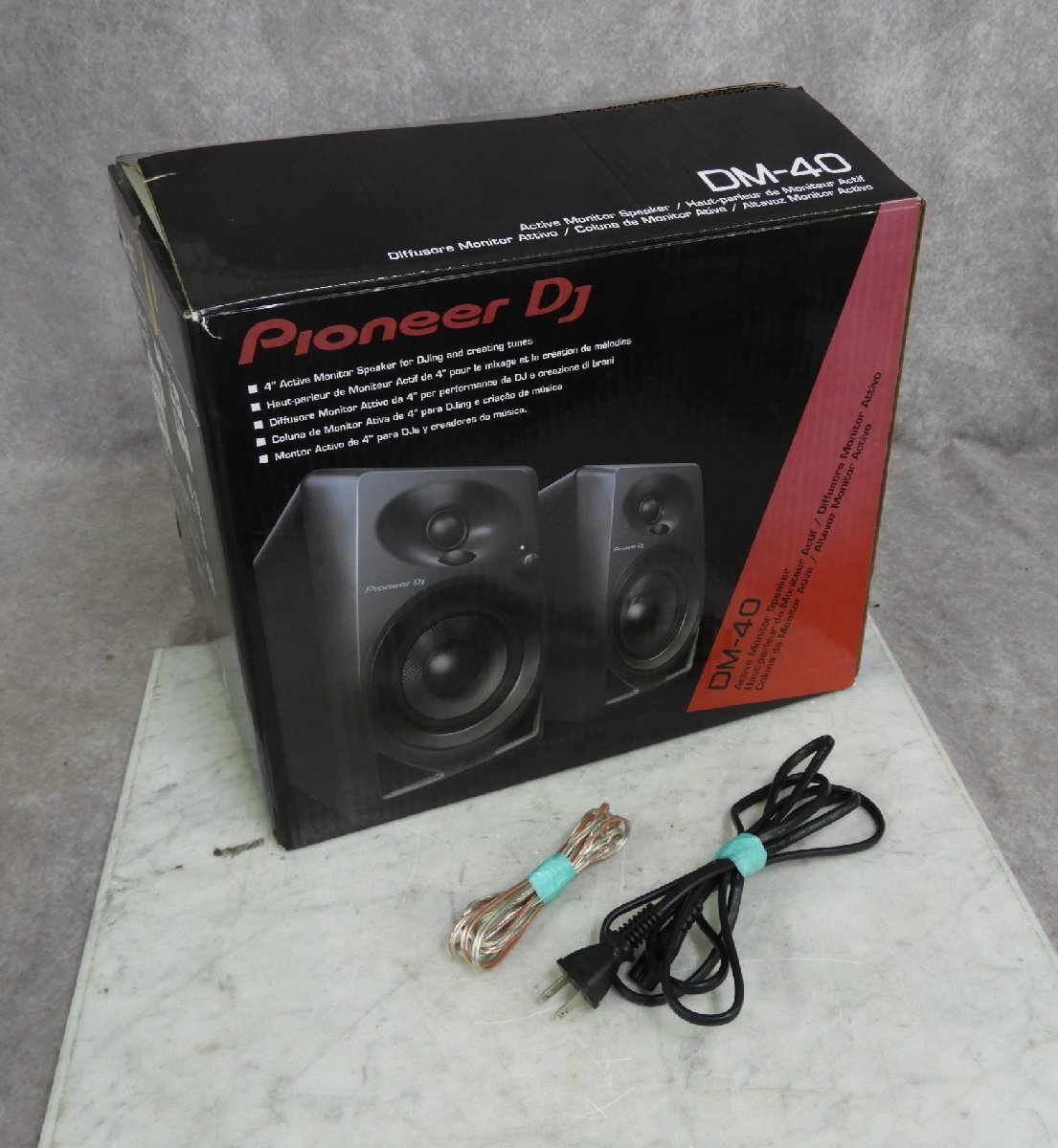 ☆ Pioneer DJ パイオニア DM-40 アクティブモニタースピーカー ペア 2016年製 箱付き ☆中古☆_画像10