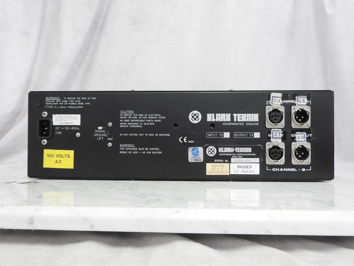 ☆ KLARK-TEKNIK DN360 クラークテクニック グラフィックイコライザー ☆中古☆の画像5