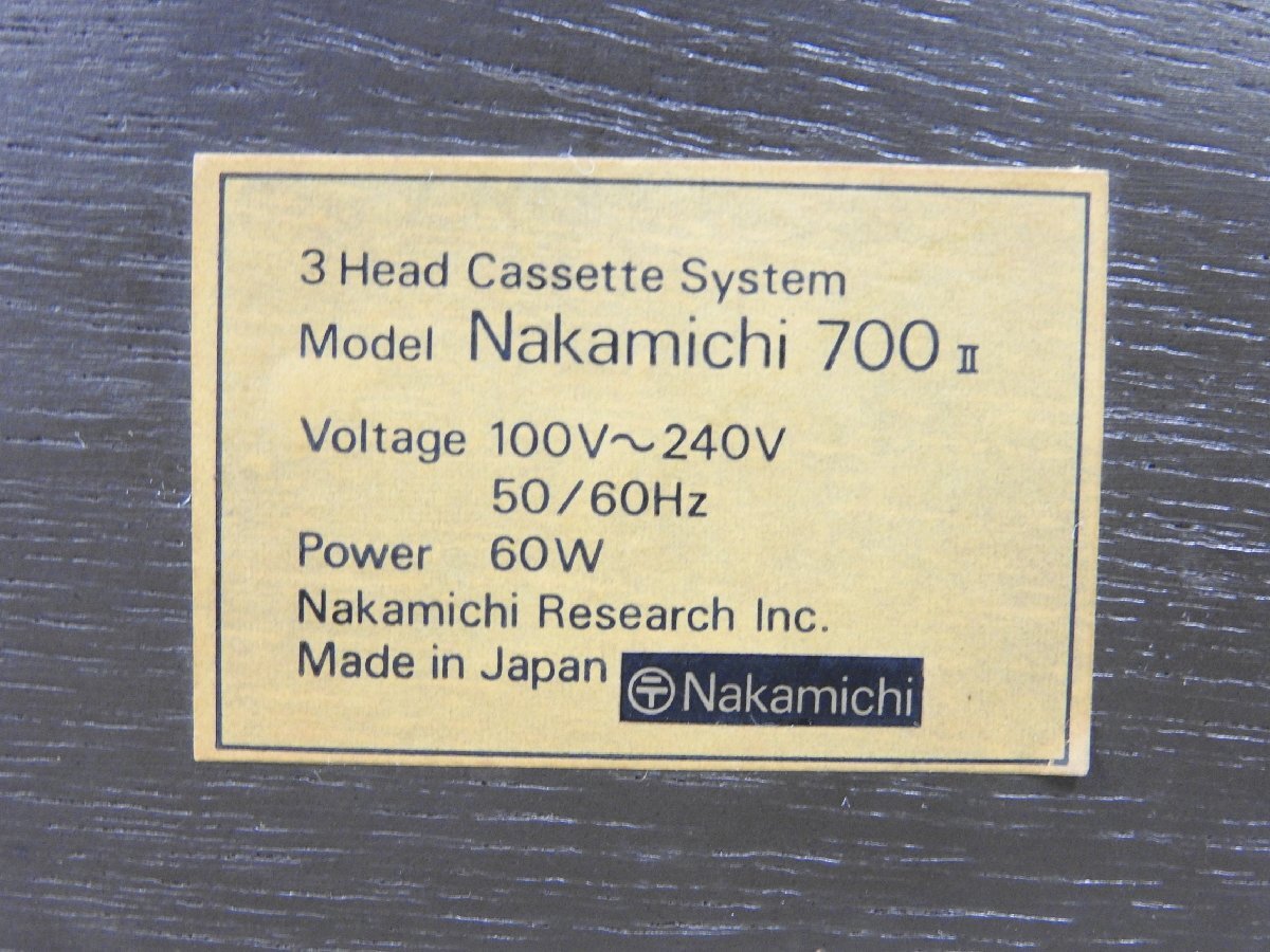 ☆ Nakamichi ナカミチ 700II カセットデッキ ☆ジャンク☆_画像8